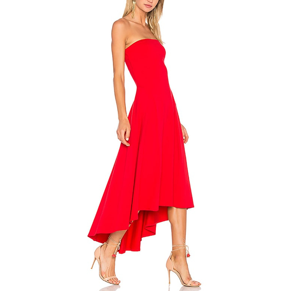 Susana Monaco 'Strapless' Red Hi Low Dress Size XS
